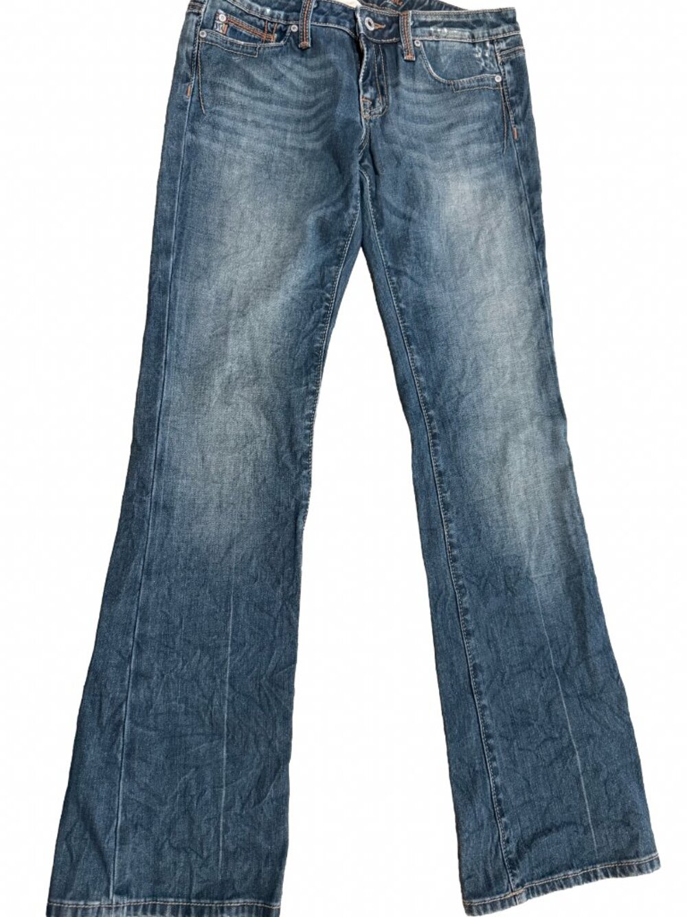 Miss Me JP4502 Bootcut Jeans Size 30 Odessa Stretch Orange Stitch Studded Pocket